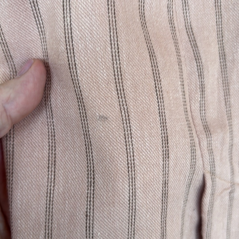 We The Free Pink Striped Oversized Boxy Single Button Linen Vest - Picture 12 of 12